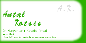 antal kotsis business card